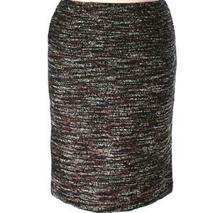 Lafayette 148 Tweed back zip classic pencil skirt size L *check measurements